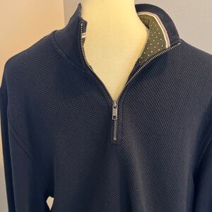 Ted Baker Navy Quarter Zip-Up Sweater